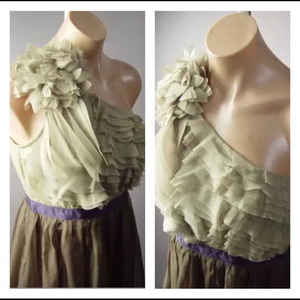 Final Sale One Shoulder Ruffled Dress - Picture 4 of 4